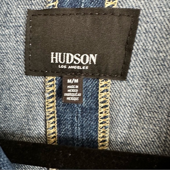 Hudson Jeans Cropped Denim Military Jacket - Picture 9 of 15